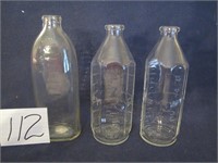 3 Glass Baby Bottles (2 Pyrex)