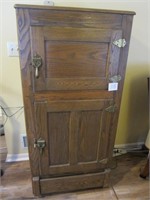 Antique Oak Ice Box RePurposed into Stereo Cabinet