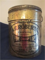 A/C Roberts Pure Country Lard Can