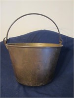 Early Brass Bucket with Bail Handle
