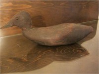 Hand Carved Early Glass Eyed Duck Decoy