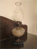 Kerosene Glass Lamp w/ metal base