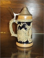 Small Beer Stein with Pewter Lid