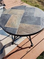 Slate Topped Accent Table
