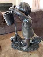 Composite Statue, "girl On Scooter"