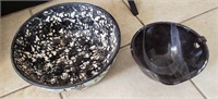 2 Piece Pottery Bowls, Signed