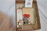 Box of Jewelry - Old Pins, Earrings, misc.