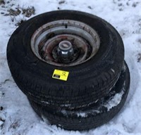 Lot of two truck tires with rims