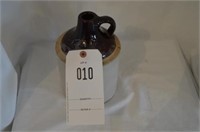 1 Gallon Unmarked Crock Jug with Brown Top