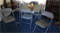 Fold out table with 6 chairs