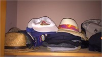 Shelf of men’s hats