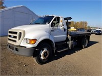2007 Ford F-750 14' S/A Flatbed Truck