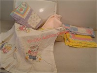 Crocheted & embroidered baby blankets / afghans