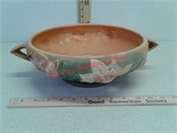Roseville Pottery Bowl has hairline cracks and