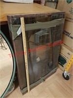 > wood shadow box display case with plexiglass