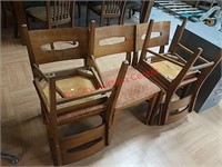 > 5 vintage dining chairs