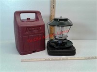 Coleman propane camping lantern in case