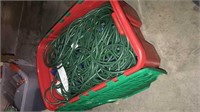 Totes full of Christmas lights blue LED tape and
