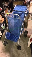 Tommy Bahama beach cart, folded up to the small