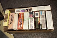 Box a lot of triple X-rated movies in the VHS