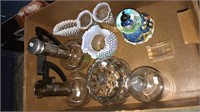 Box lot of glassware including mid century modern