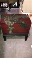 Palm leaf box table, 21 x 21 x 12 with the lift