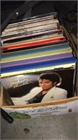 Box Lot of Record Albums including Michael Jackson
