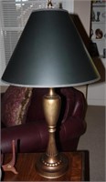 Modern lamp with black shade 32"h