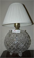 Waterford Crystal bowl form footed lamp