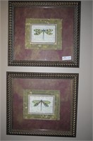 Pr Decorator prints of dragon fly and sheet music