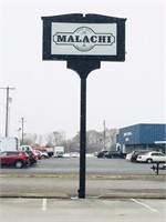 Lighted Commercial Sign and Pole
