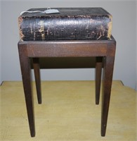 Antique bible on stand
