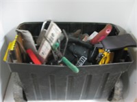 BOX FULL OF HOUSEHOLD & GARDEN TOOLS