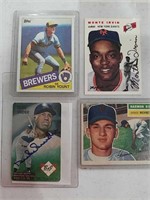 Lot of 4 Misc Baseball Cards