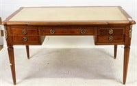 VINTAGE LEATHER TOP FRENCH STYLE DESK
