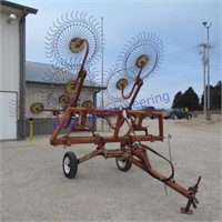 8 wheel V rake