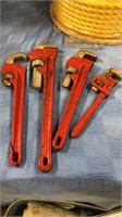 4 Rigid Pipe Wrenches
