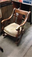 CLAW FOOTED ROCKING CHAIR