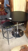 ROUND COCKTAIL TABLE W/ TWO STOOLS