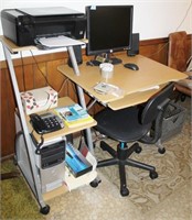 COMPUTER DESK WITH DELL DIMENSION 5100 TOWER