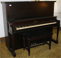 MARLOWE ANTIQUE UP RIGHT PIANO WITH BENCH ALL