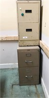 Lot of 2 Two Drawer Filing Cabinets