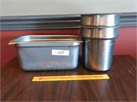 Lot of 3 Stainless Steel Prep Pans