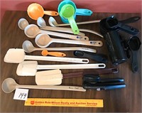 Large Kitchen Utensil Lot - Measuring Cups, Can