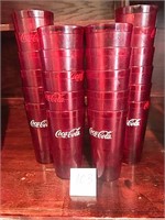 22 Red Plastic Coca-Cola Restaurant Style Cups