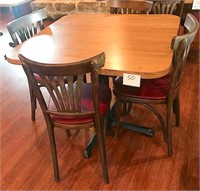 Restaurant Style Table & 4 Chairs Table - 29 1/2"