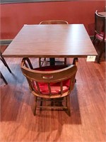 Table & 2 Arm Chairs Table  - 29" T X 35 3/4"