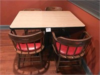 Table & 4 Arm Chairs Table - 29 1/2" T X 47 1/2"