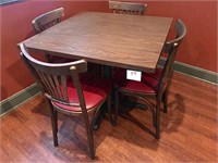 Table & 4 Chairs Table  - 29" T X 35 3/4" Square
