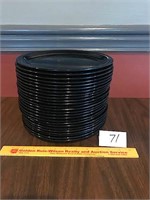 Lot of 25 Black 10" Carlisle Plates - Plastic or